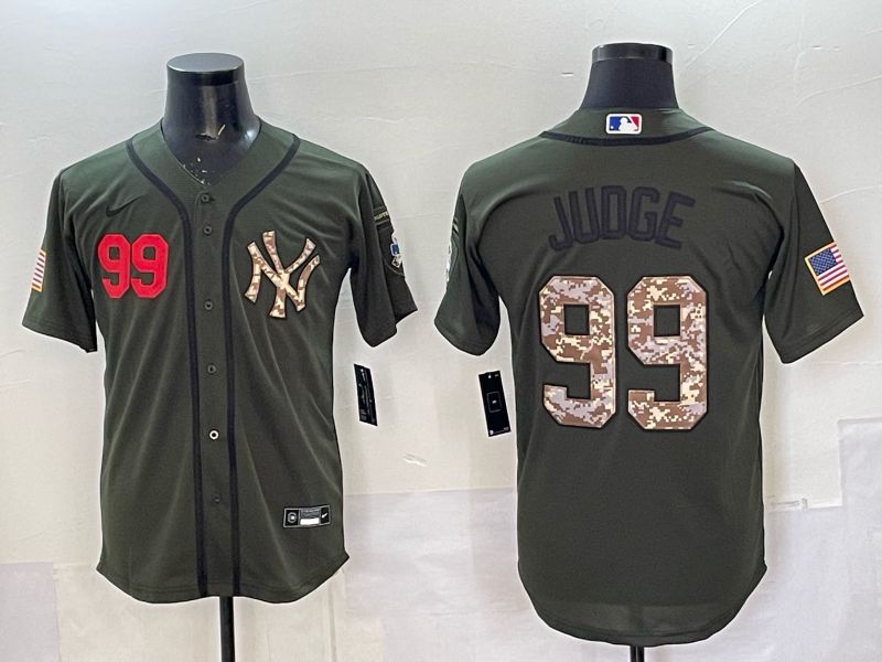 Men 2025 New York Yankees #99 Judge Green camo Nike MLB Jersey style 08